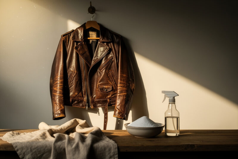 Comment enlever l’odeur de friperie sur un vêtement en cuir ?