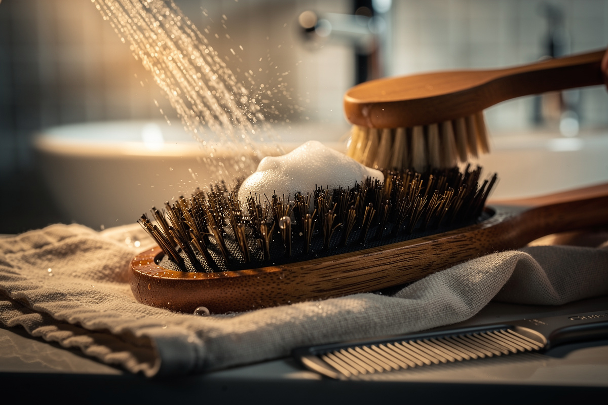 Comment nettoyer une brosse à cheveux en sanglier sans l'abîmer ?
