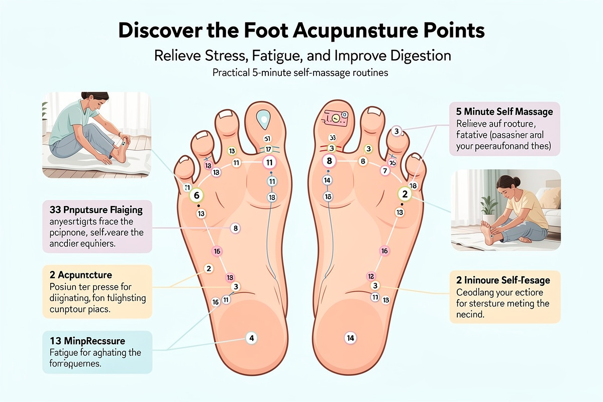 Points d'acupuncture du pied : guide pratique et bienfaits