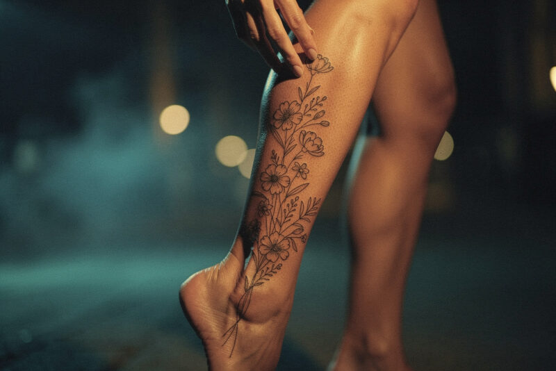Tatouage derrière le mollet pour femme : le guide complet