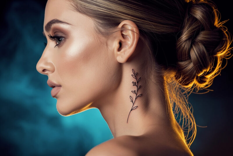 Tatouage discret au cou : emplacements, douleur et soins